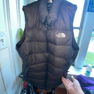 Women’s north face black vest. Large